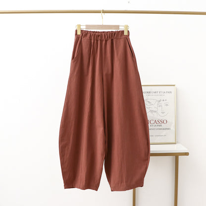 Women's Summer Thin Solid Color Linen Dungarees