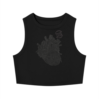 Women's 'A Woman's Heart 'Tight Crewneck Crop Tank Top
