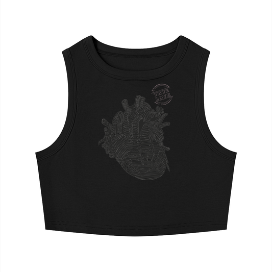 Women's 'A Woman's Heart 'Tight Crewneck Crop Tank Top