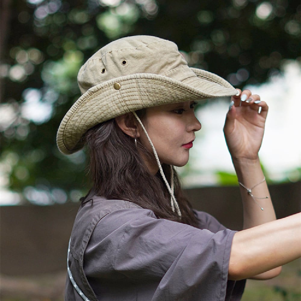 Breathable Sun Protection Cowboy Hat for Outdoor Activities