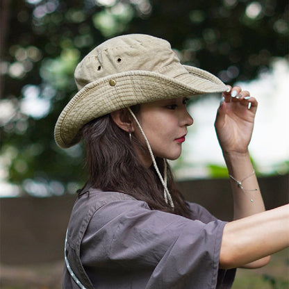 Breathable Sun Protection Cowboy Hat for Outdoor Activities