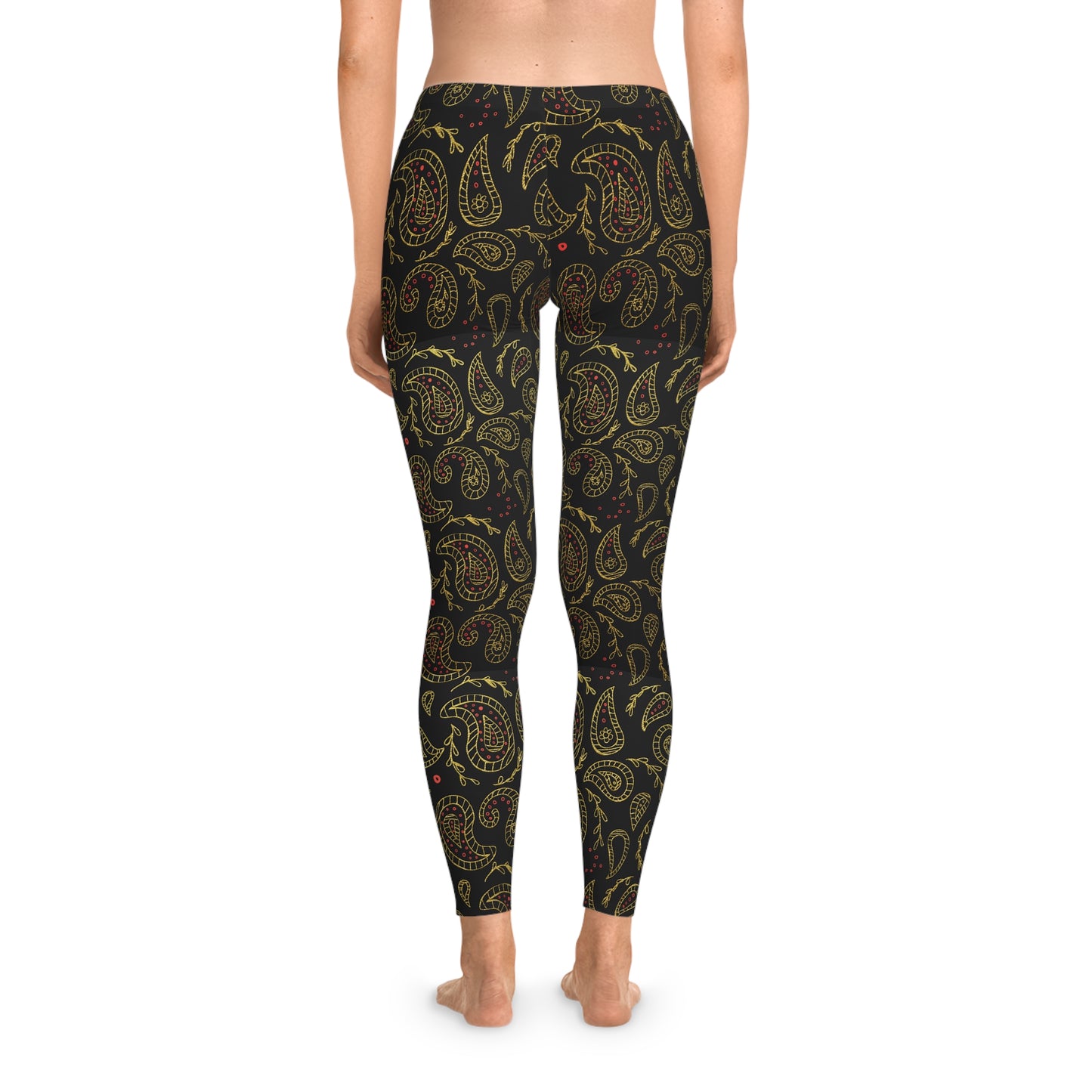 Original Era Retro's Stretch Leggings — Boho Black & Gold