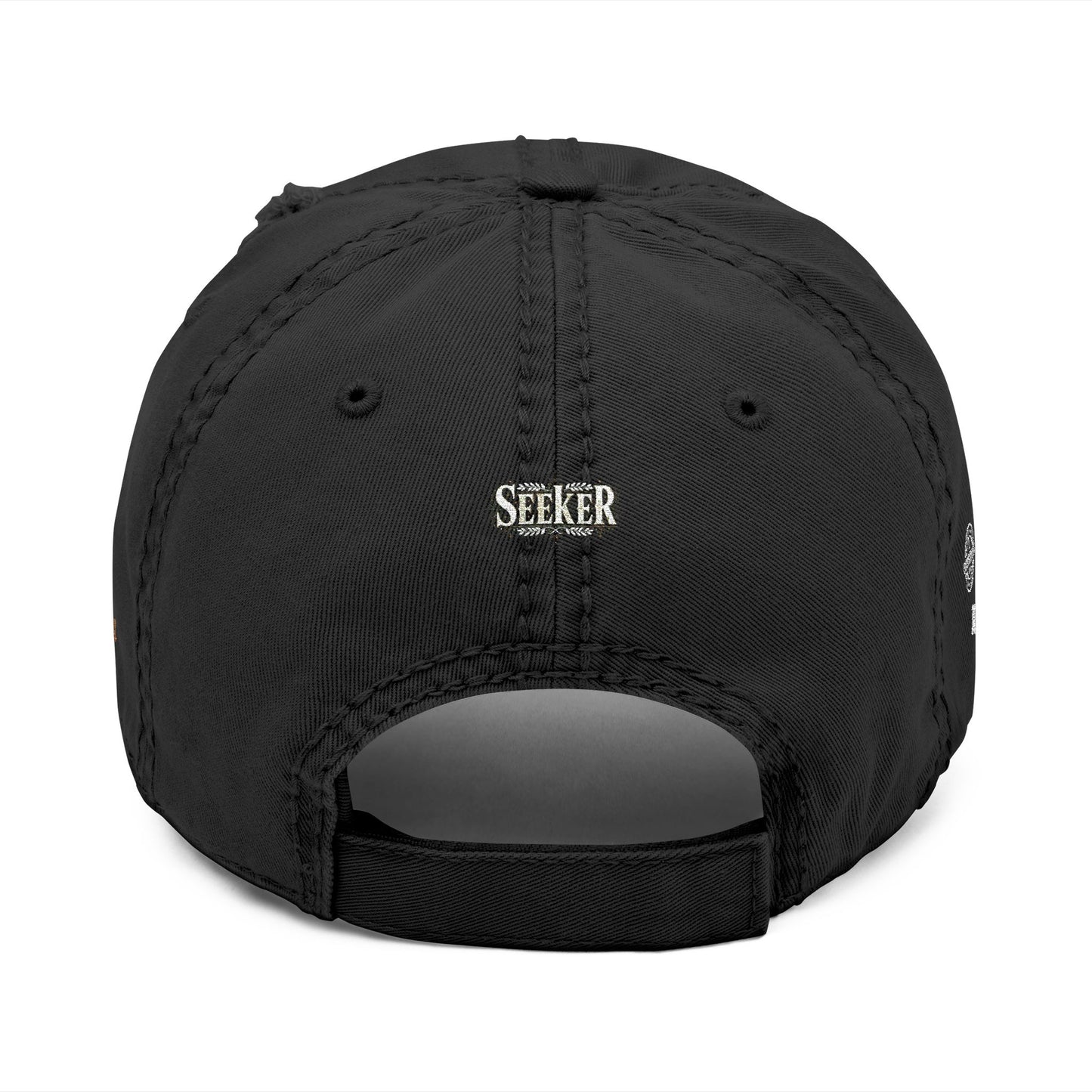 Seeker Embroidered Distressed Dad Hat — Vintage Faith Baseball Cap