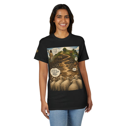 Sheep In the Wild Graphic T-Shirt — "God Has My Back" Faith Tee
