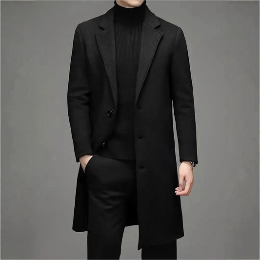 Men's Casual Slim-fit Woolen Coat