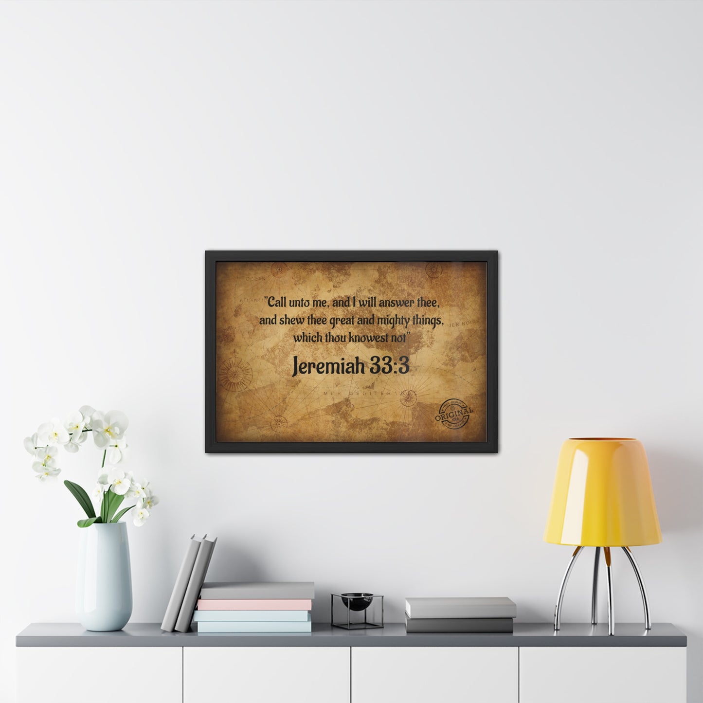 Jeremiah 33:3 Framed Poster — Inspirational Scripture Wall Art