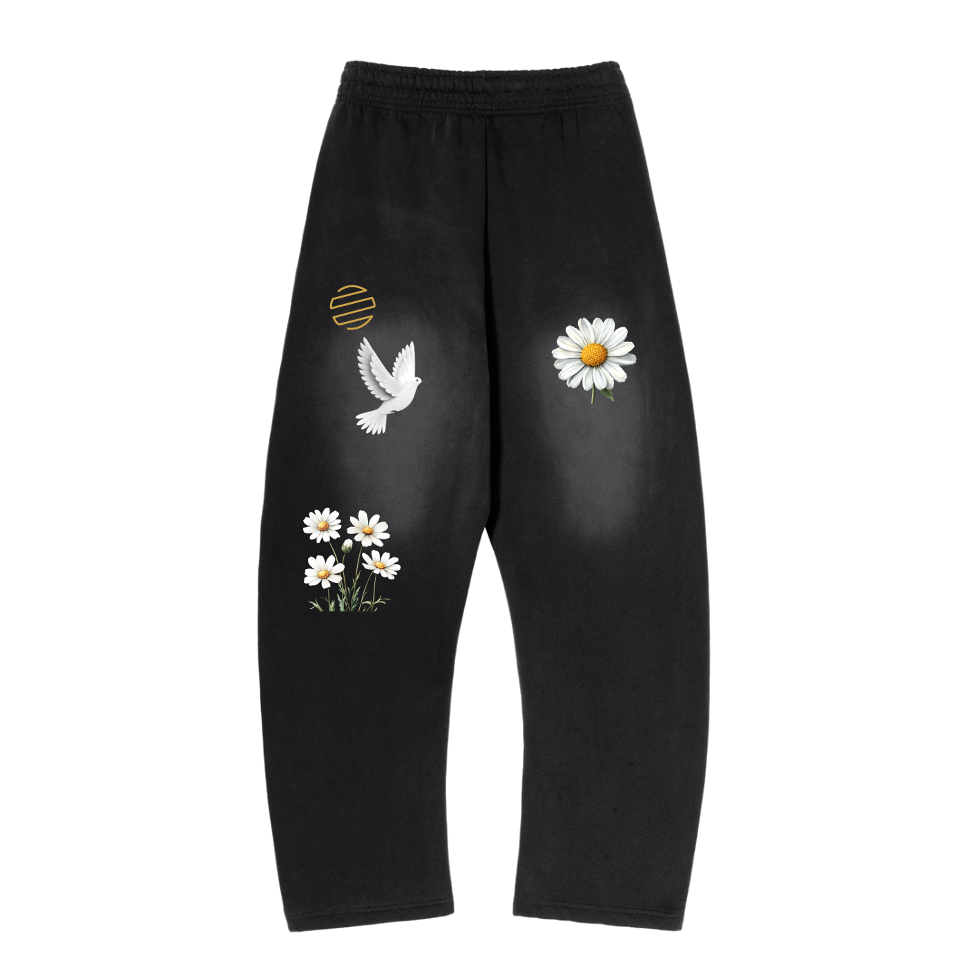 "Daisy Dove" Sunfade Curved Blade Fleece Sweatpants