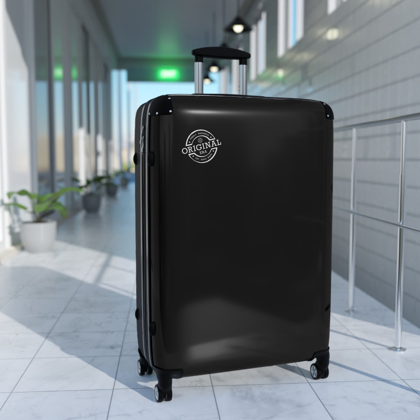 Classic Black Carry-On Suitcase – Lightweight Hardshell Travel Luggage with Spinner Wheels