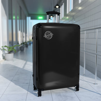 Classic Black Carry-On Suitcase – Lightweight Hardshell Travel Luggage with Spinner Wheels