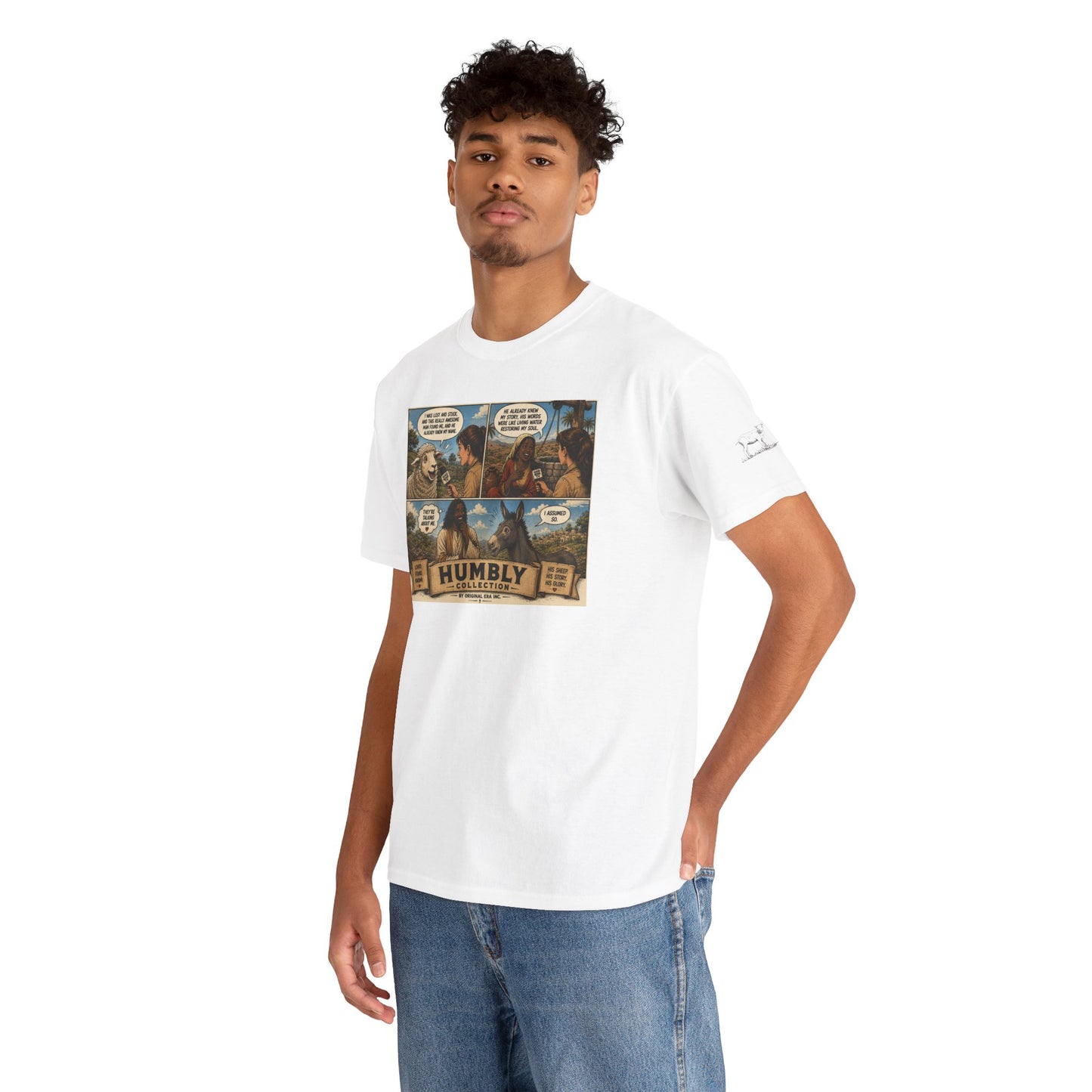 Humbly Comic Interview Panel Tee — Humbly Graphic T-Shirt