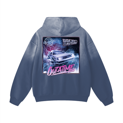 "Out of Time " Heavyweight Sunfade Oversized Hoodie