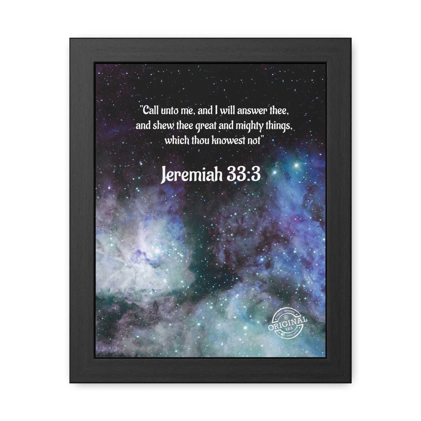 Jeremiah 33:3 Framed Poster — Inspirational Scripture Wall Art