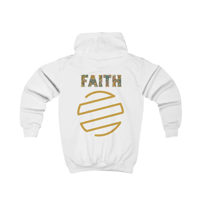 Kids Hoodie — 'Everyday Fresh Jesus' Pastel Landscape Hoodie with FAITH Back Graphic