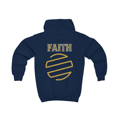 Kids Hoodie — 'Everyday Fresh Jesus' Pastel Landscape Hoodie with FAITH Back Graphic