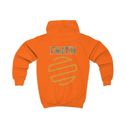 Kids Hoodie — 'Everyday Fresh Jesus' Pastel Landscape Hoodie with FAITH Back Graphic