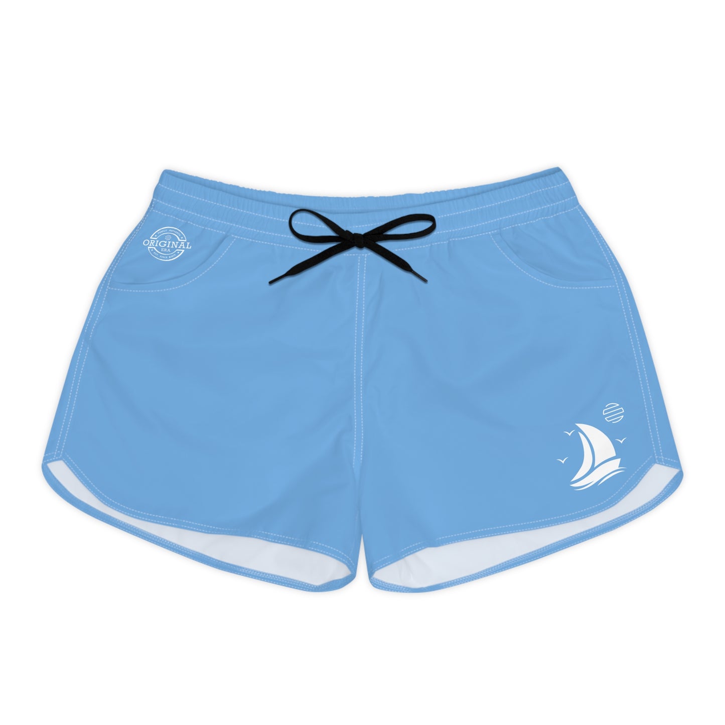 Sailboat Breeze Women's Casual Shorts — Light Blue Beach Lounge Shorts