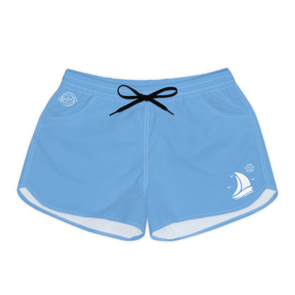 Sailboat Breeze Women's Casual Shorts — Light Blue Beach Lounge Shorts