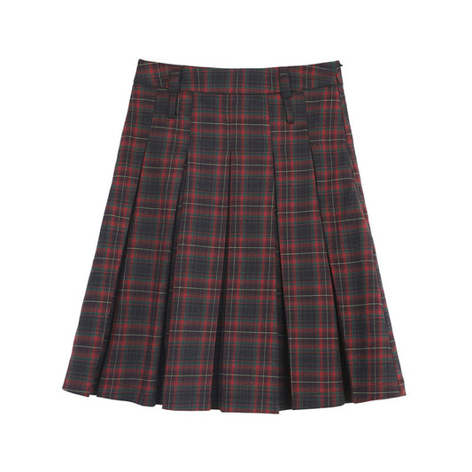 Women's High Waist Plaid Skirt