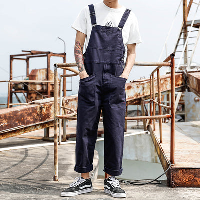 Vintage Overall Jumpsuit with Large Pockets