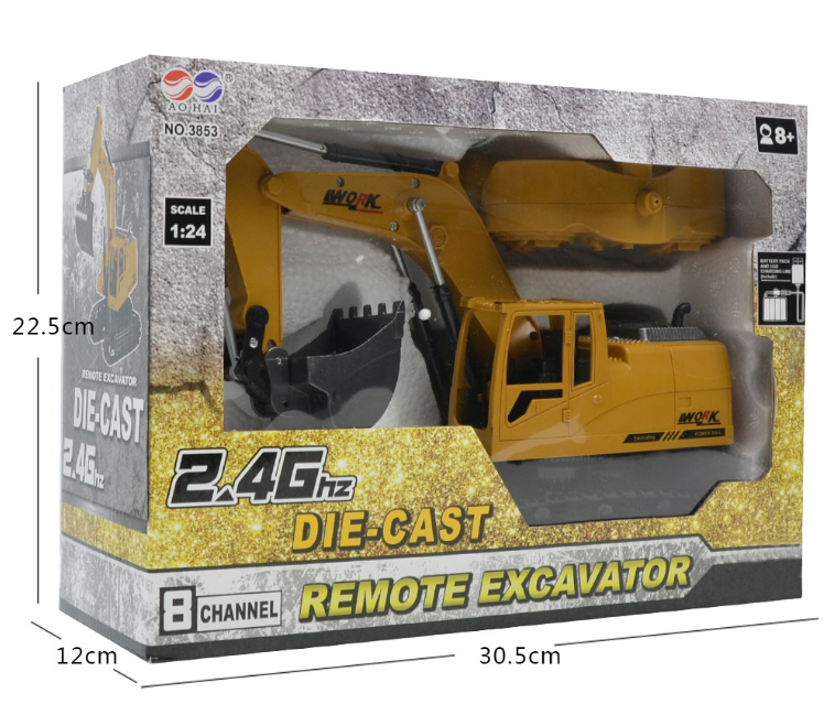 2.4G Alloy Excavator 1:24 Remote Control Toy