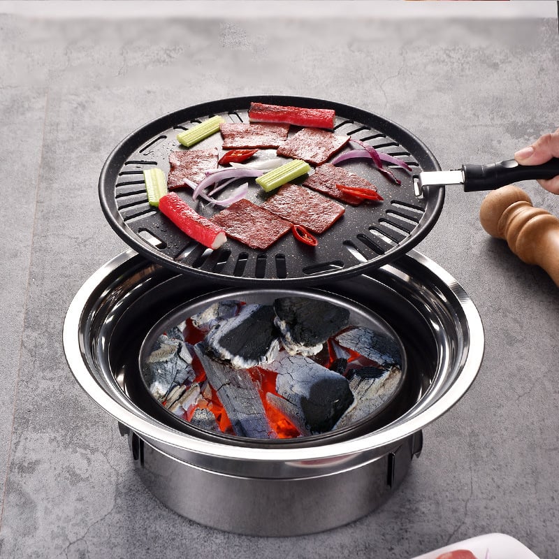 Korean Non-Stick Stainless Steel Barbecue Grill