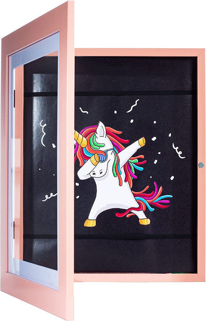 Kids' Art Display Frame with Storage Box