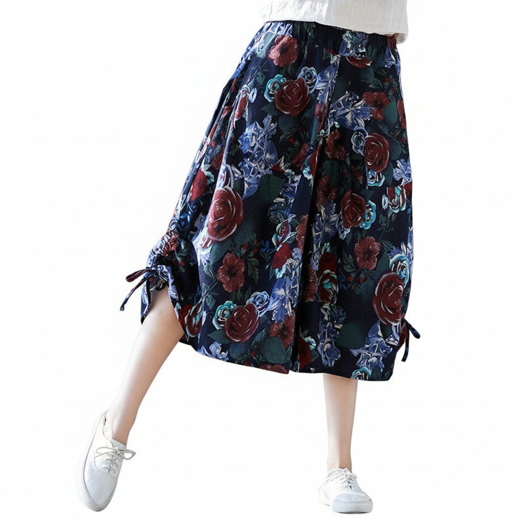 Women's Cotton Linen Ethnic Bloomers