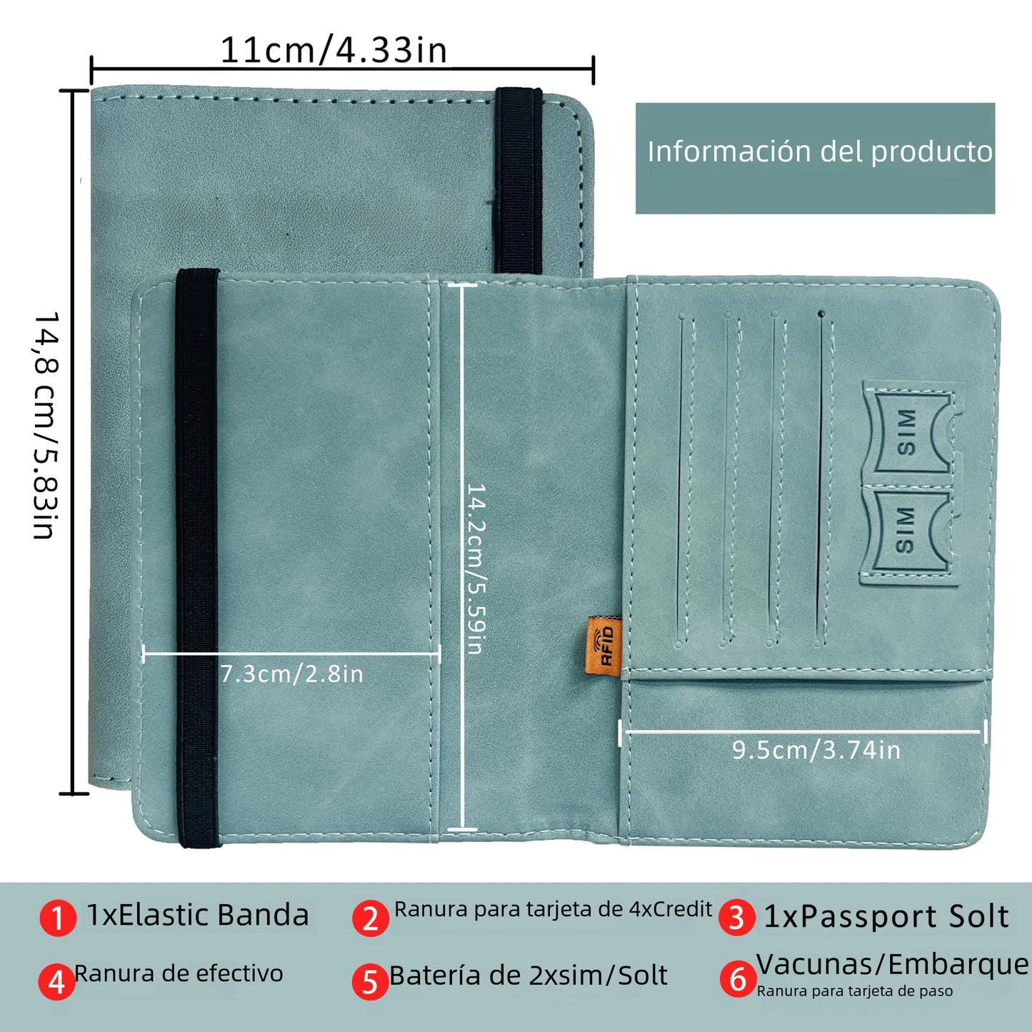 RFID Secure Travel Wallet with Card Organizers