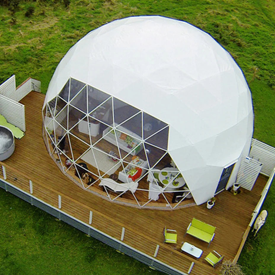 Geodesic Dome Manor Greenhouse Tent, Glamping Round Tent , Starry Sky Luxury Hotel Dome