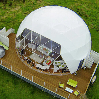 Geodesic Dome Manor Greenhouse Tent, Glamping Round Tent , Starry Sky Luxury Hotel Dome