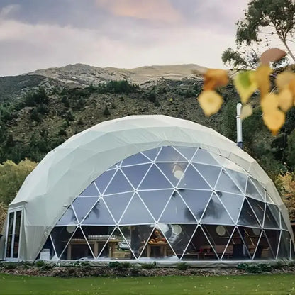 Geodesic Dome Manor Greenhouse Tent, Glamping Round Tent , Starry Sky Luxury Hotel Dome