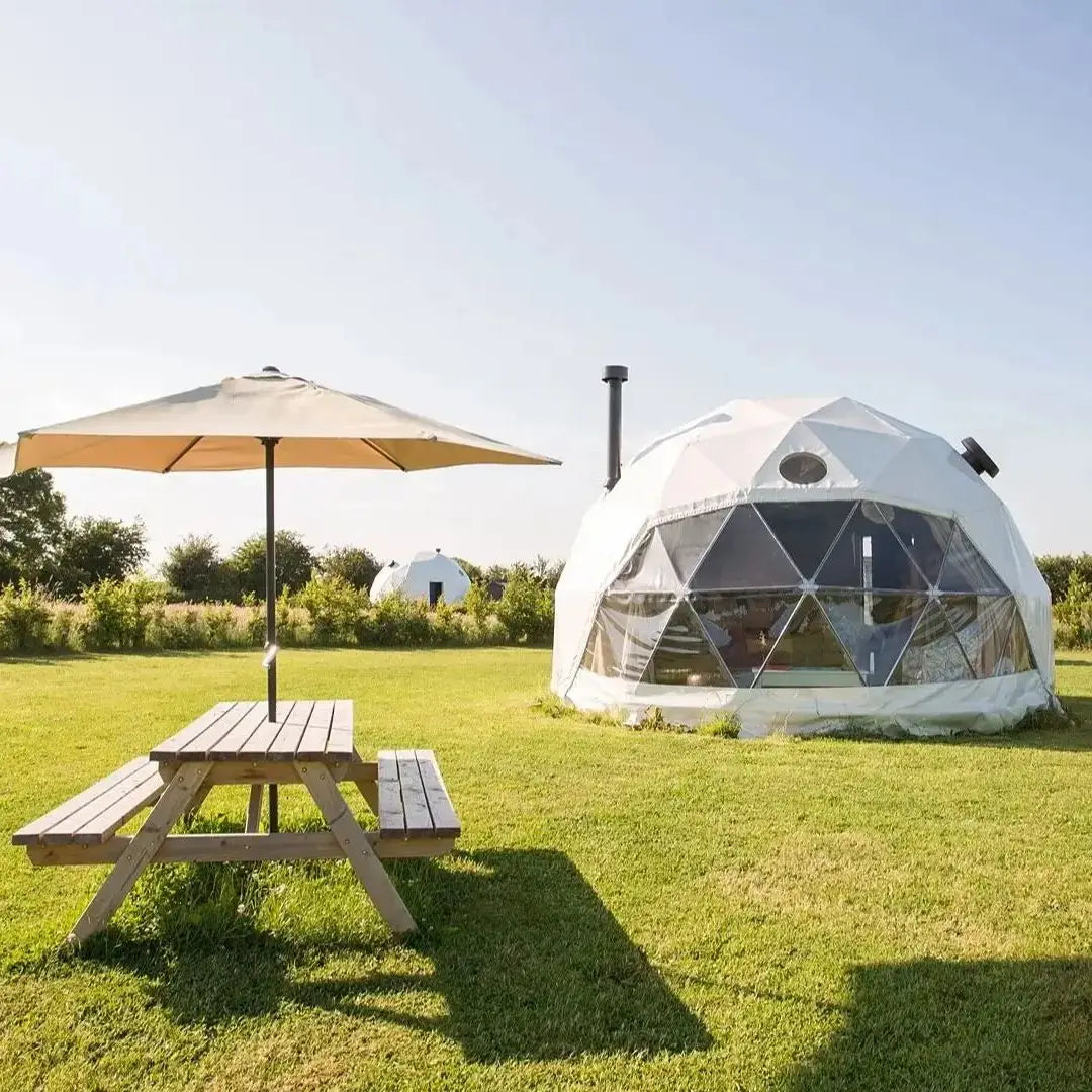Geodesic Dome Manor Greenhouse Tent, Glamping Round Tent , Starry Sky Luxury Hotel Dome