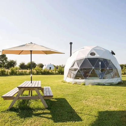 Geodesic Dome Manor Greenhouse Tent, Glamping Round Tent , Starry Sky Luxury Hotel Dome