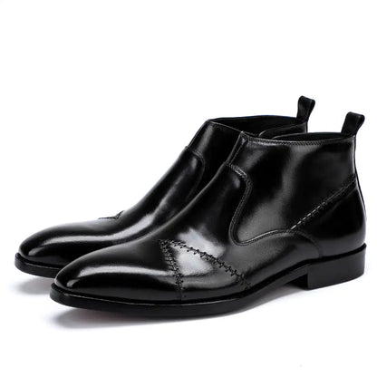 Men's High-Top Leather Shoes