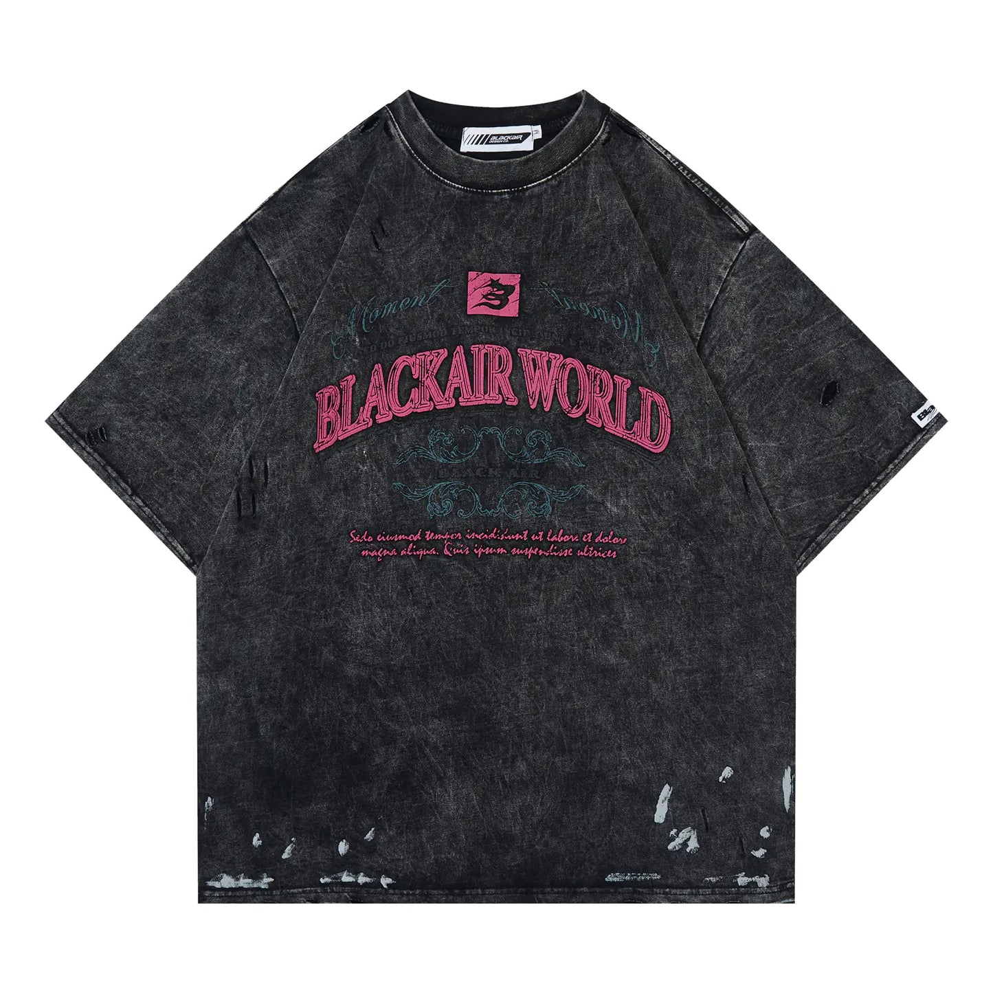 Vintage Foam Letter Tee with Distressed Finish