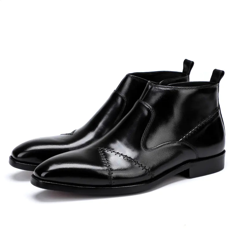 Men's High-Top Leather Shoes
