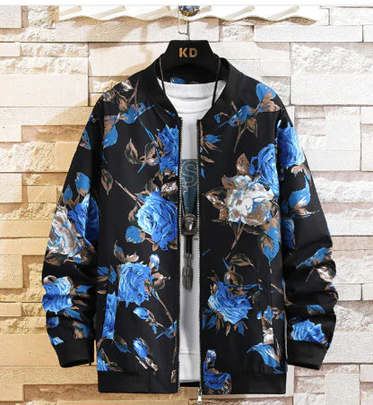 Embroidered Hip Hop Jacket - Baseball Style