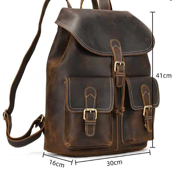 Women's Leather Backpack for Leisure Travel