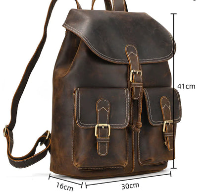 Women's Leather Backpack for Leisure Travel