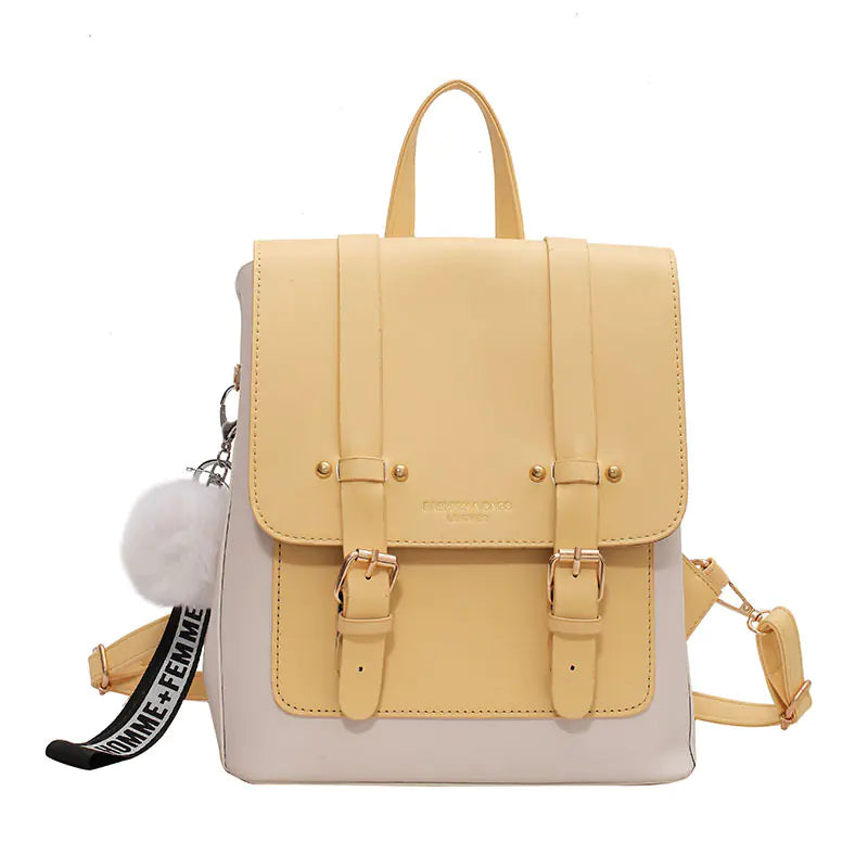 Chic Retro PU Backpack for Women