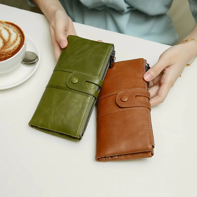 Genuine Leather Clutch Purse