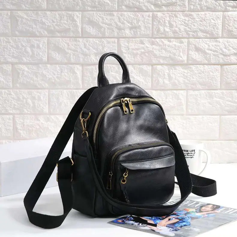 Retro Soft Leather Stylish Backpack