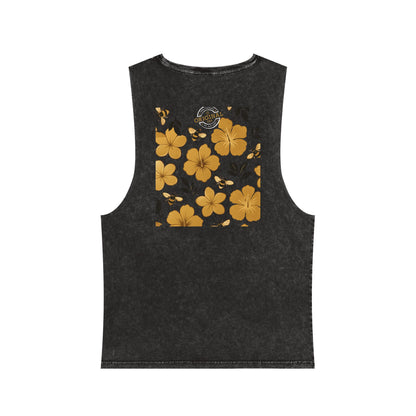 Unisex Humbly FloralBee Stonewash Vintage Tank Top