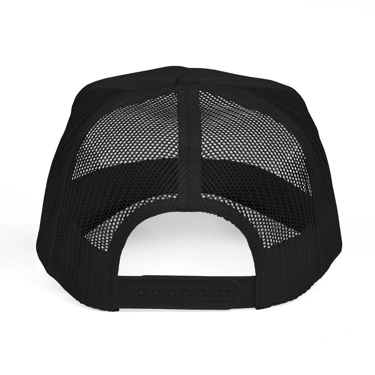 Midnight Breakfast Embroidered Trucker Hat — Retro Night-Sky Foam Cap