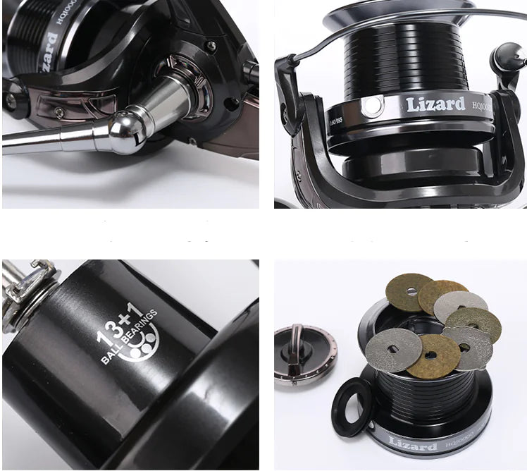 Lizard 9000 Metal Fishing Reel with Large Spool