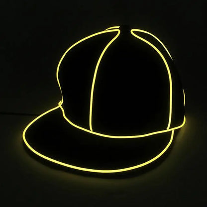 LED Glow Baseball Cap - Fluorescent Hip Hop Hat