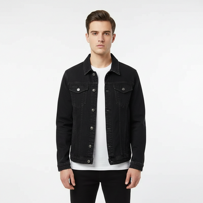 Men's Black Casual Workwear Jacket