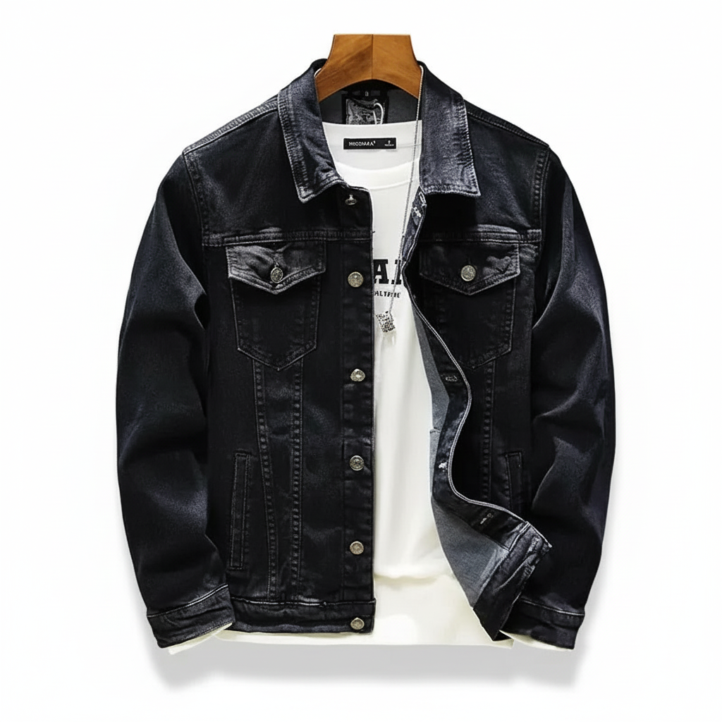 Men's Black Casual Workwear Jacket