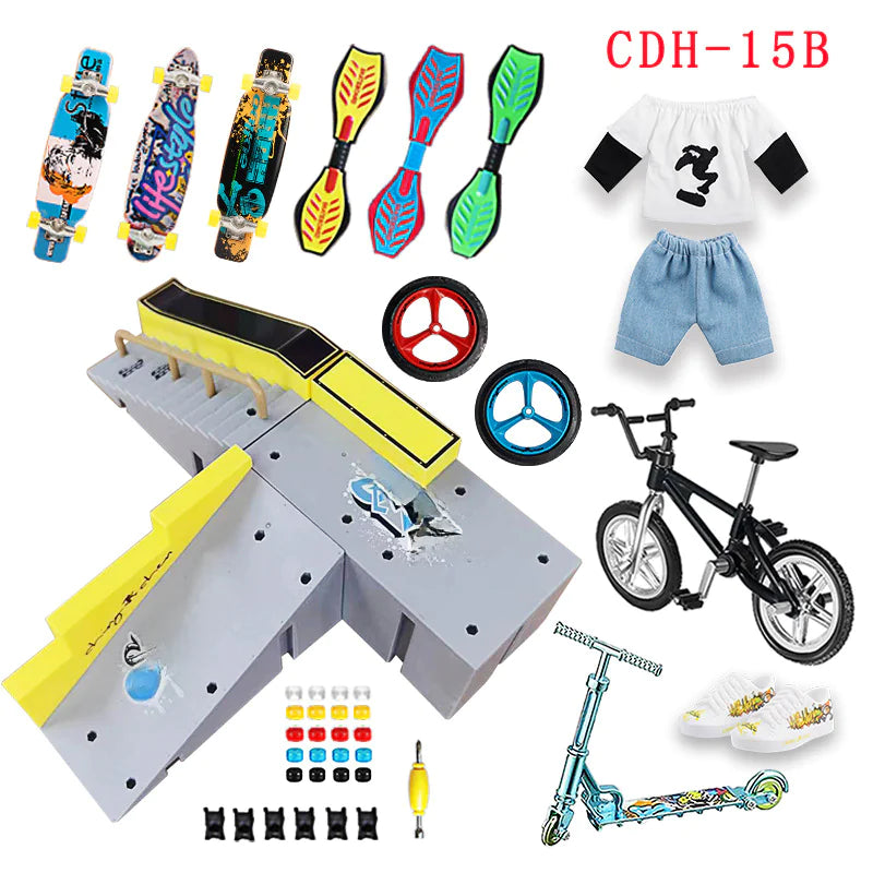 Mini Skatepark Ramp Kit for Fingerboards