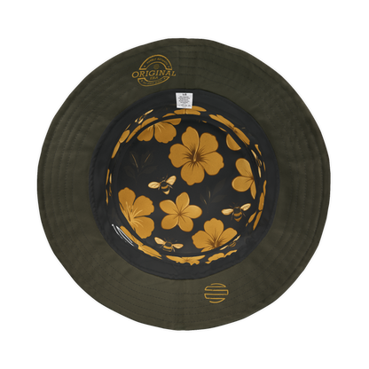 Humbly FloralBee Bucket Hat - Black